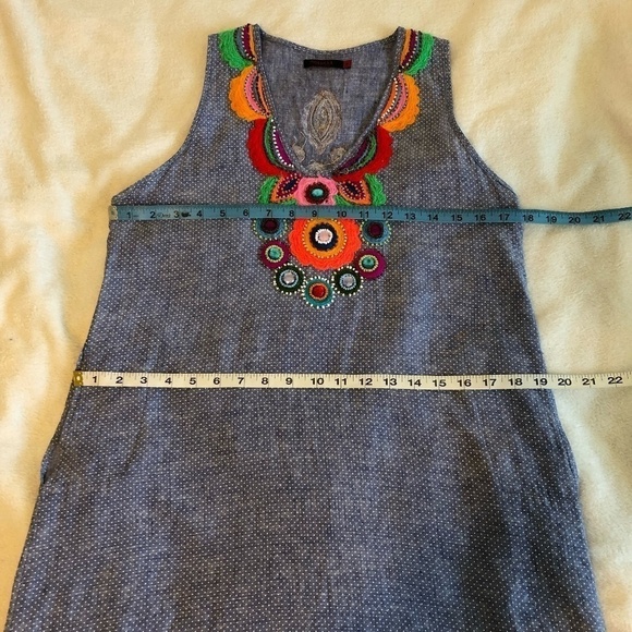 DALHAA THAILAND Maxi Dress Women's Size Medium Sleeveless Polka Dot Embroidered - Picture 4 of 12